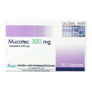 MUCOTEC 300 MG ( ERDOSTEINE ) 20 CAPSULES